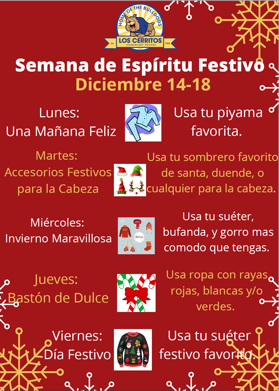 festive spirit week spanish